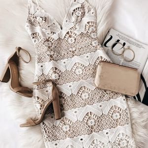 Lulu's Sway Away White Crochet Lace Dress